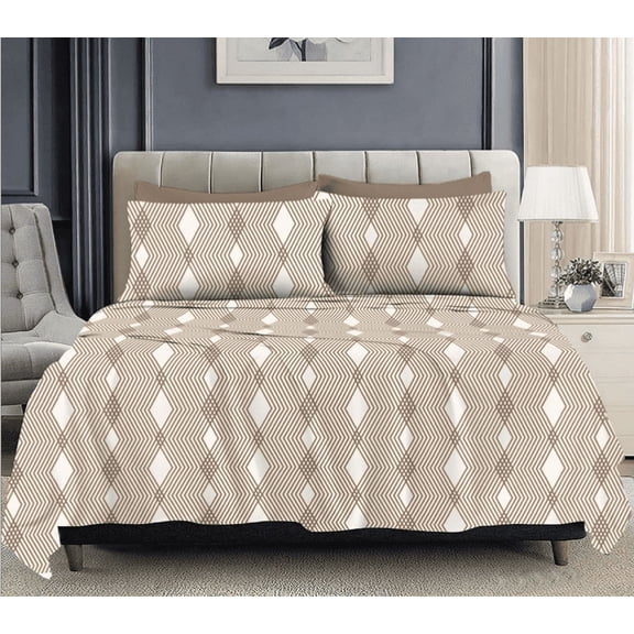 Stripe Harmony Bed Cover - Brown
