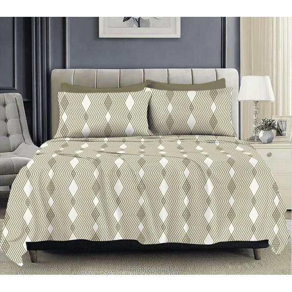 Stripe Harmony Bed Cover - Green