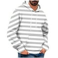 thumbnail image 1 of Stripe Hoodies for Men with Front Pockets Trendy Pullover Long Sleeve Fleece Lined Sweatshirts Casual Loose Comfort Basic Hoodie Clearance Sale, 1 of 4