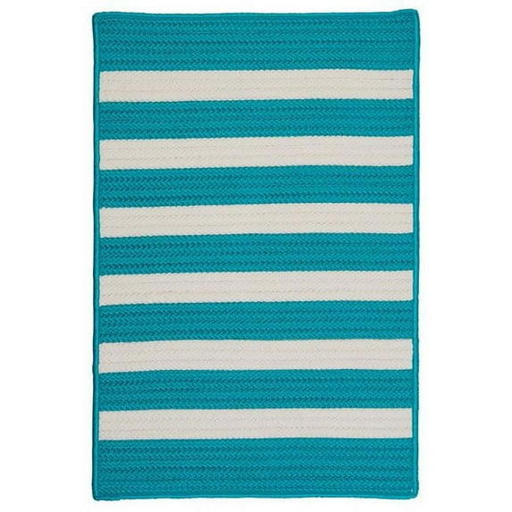 Stripe It- Turquoise 4' square