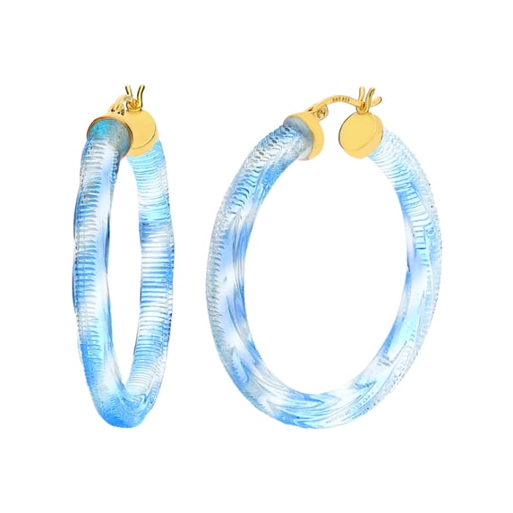 Stripe Painted INSTYLE Lucite Hoops