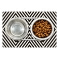 thumbnail image 1 of Stripe Pet Mat for Food and Water, Optical Illusion Style Graphic with Nested Rhombus Shape Pattern, Non-Slip Rubber Mat for Dogs and Cats, 18" X 12", by Ambesonne, 1 of 1