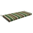 thumbnail image 1 of Stripe Pine Green Essentials Bench Cushion, 1 of 1
