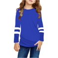 thumbnail image 1 of Stripe Print Kids Long Sleeve Spring Autumn Casual T-Shirt Children Blouse Tops, 1 of 3