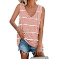 thumbnail image 1 of Stripe Printed Tank Tops Women Casual Sleeveless T-Shirts Summer Camis, 1 of 3