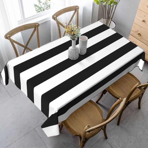 Stripe Rectangle Tablecloth Washable Table Cloth 60x90 Inch Table Cover Waterproof for Decoration Kitchen Dining Room