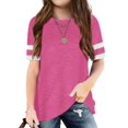 thumbnail image 1 of Stripe Sleeve Children Summer T-Shirt Kids Girls Casual O-Neck Tops, 1 of 2