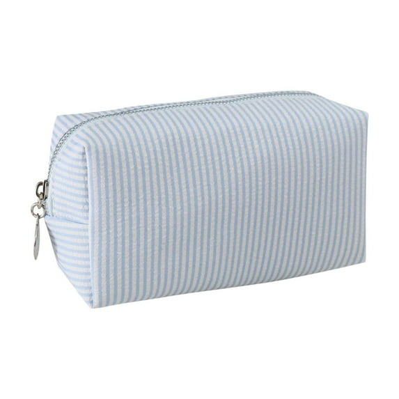 Stripe Small Makeup Bag - Travel Organizer Storage Pouch Cosmetic Bag for Women - Custom Birthday Gifts for Women Teen Girls Sister Friend - Bridesmaid Gifts