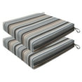 thumbnail image 1 of Stripe Stone Beige Premium Dining Seat Cushion (2-Pack), 1 of 8