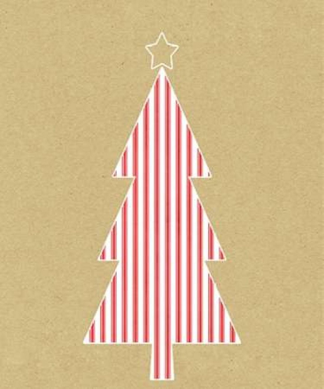 Stripe Tree on Kraft Canvas Art - Linda Woods (20 x 24)