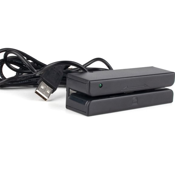 Stripe USB Card Reader 3 Tracks Magnetic Stripe Card Reader Card Swiping Machine Card Reader Magnetic Stripe USB Card Reader Mini Smart Card Reader for Bank/Inquiry/POS Systems