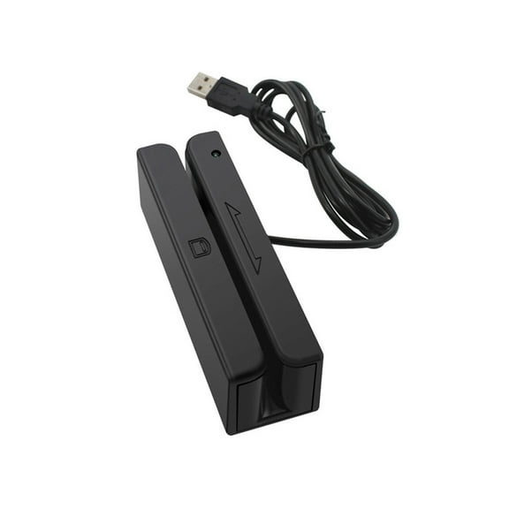 Stripe USB Card Reader 3 Tracks Magnetic Stripe Card Reader Card Swiping Machine Card Reader Magnetic Stripe USB Card Reader Mini Smart Card Reader for Bank/Inquiry/POS Systems