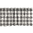 thumbnail image 1 of Stripe Window Valance, Geometric Themed Pattern with Symmetric Rhombuses with Wavy Lines, Curtain Valance for Kitchen Bedroom with Rod Pocket, 54" X 18", Eggshell Charcoal Grey, by Ambesonne, 1 of 3