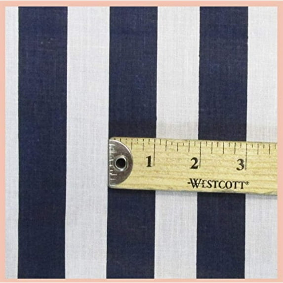 Striped 1 Inch Poly Cotton Fabric by the 5, 10, 15 and 20 Yard Increment, All Colors