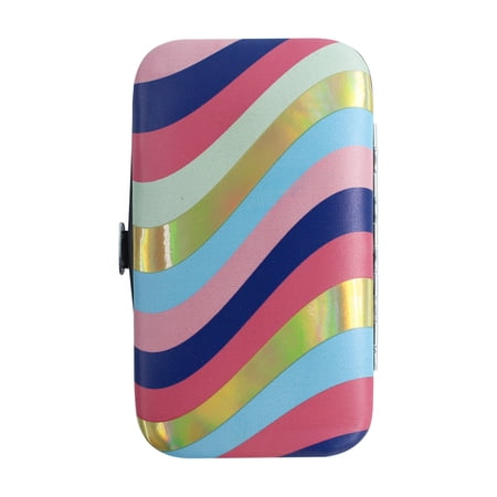 Striped 7-Piece Manicure Tool Set with Case for Tweens, Teens, and Adults