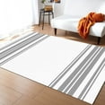 thumbnail image 1 of Striped Area Rug 2'x3' Colorful Stripes Grey Wood Texture White Washable Area Rugs Non Shedding Floor Carpet Rubber Backing Non-Slip Indoor Mats for Living Room Bedroom Kitchen, 1 of 1