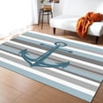 thumbnail image 1 of Striped Area Rug 5'x7' Blue-Grey Stripes Anchors Washable Area Rugs Non Shedding Floor Carpet Rubber Backing Non-Slip Indoor Mats for Living Room Bedroom Kitchen, 1 of 8
