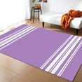 thumbnail image 1 of Striped Area Rug 5'x7' Farmhouse Purple White Stripe Washable Area Rugs Non Shedding Floor Carpet Rubber Backing Non-Slip Indoor Mats for Living Room Bedroom Kitchen, 1 of 8