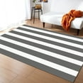 thumbnail image 1 of Striped Area Rug 5'x7' Simple Stipe Grey and White Washable Area Rugs Non Shedding Floor Carpet Rubber Backing Non-Slip Indoor Mats for Living Room Bedroom Kitchen, 1 of 8