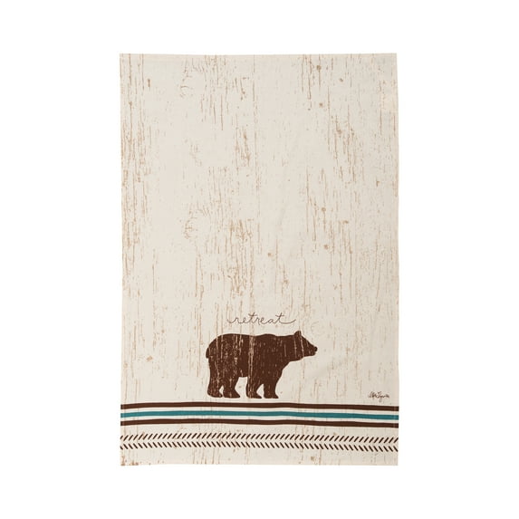Striped Arrow Bear Printed Flour Sack Kitchen Towel