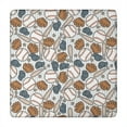 thumbnail image 1 of Striped Baseball Items Pattern Square Fitted Tablecloth with Elastic Edge,Square Table Cover,Washable Elastic Table Cover for Home Kitchen Party Decor 34"x34", 1 of 6