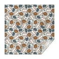 thumbnail image 1 of Striped Baseball Items Pattern Square Tablecloth,Waterproof Square Table Cover,Wipeable Spillproof Washable Table Cover for Home Kitchen Party Decor 52"x52"(132x132cm), 1 of 6