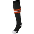 thumbnail image 1 of Striped Baseball Sock - BLACK, ORANGE, WHITE - S, 1 of 1