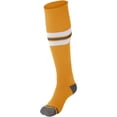 thumbnail image 1 of Striped Baseball Sock - GOLD, WHITE, GREY - L, 1 of 1