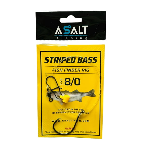 Striped Bass Fishfinder Rig 8/0 Circle Baitholder Hook & Braid Ready Sinker Slide