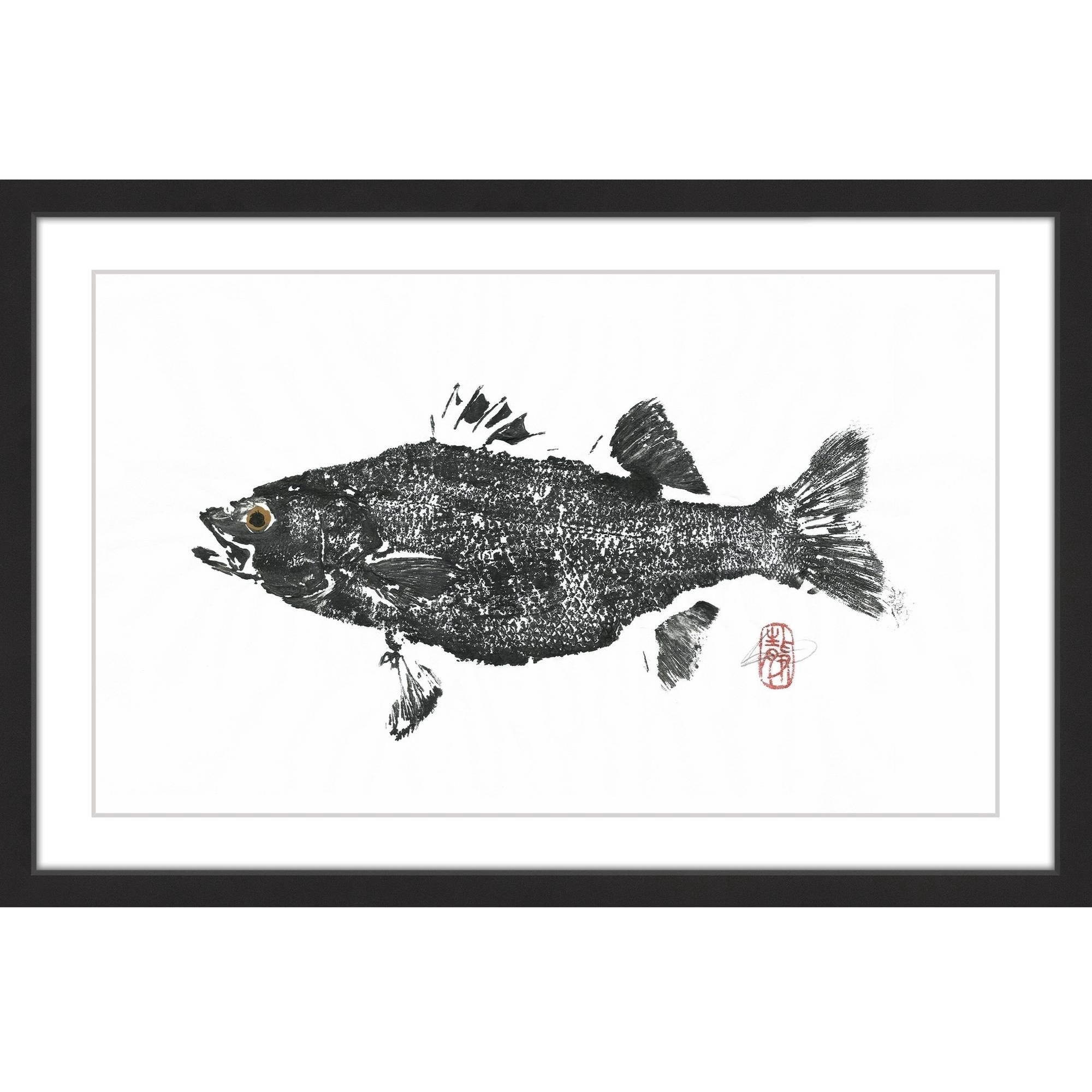 "Striped Bass" Framed Painting Print