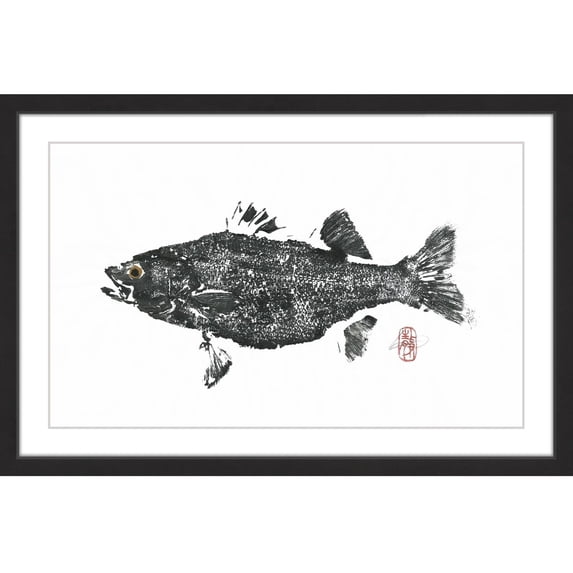 "Striped Bass" Framed Painting Print