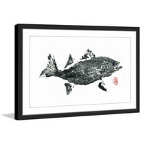 "Striped Bass" Framed Painting Print