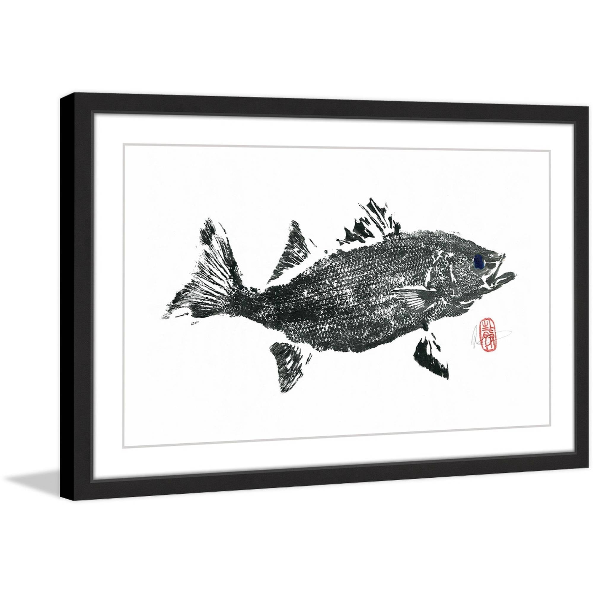 "Striped Bass" Framed Painting Print