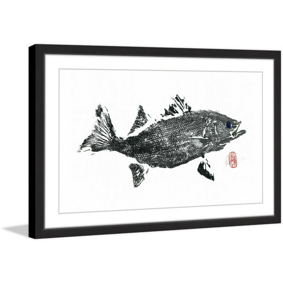 "Striped Bass" Framed Painting Print