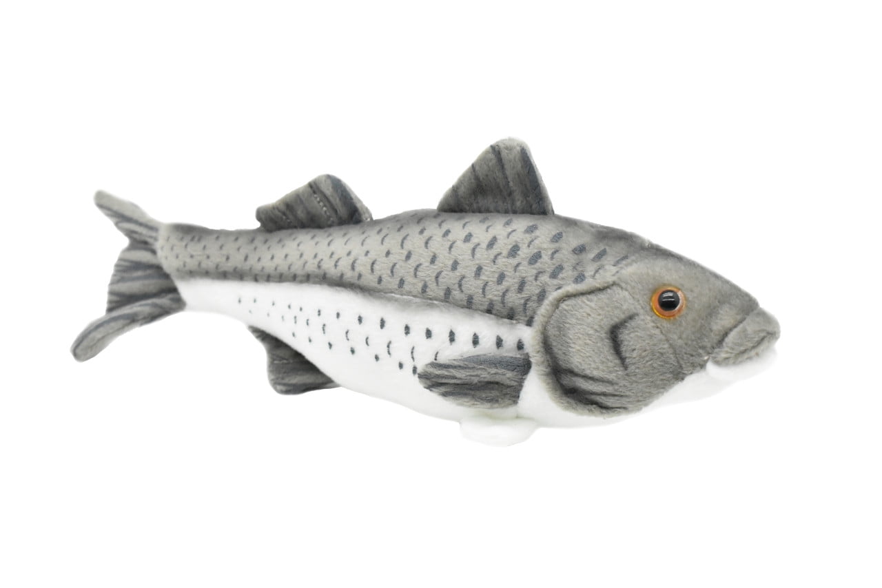 Striped Bass, Striper, Linesider, Fish, Realistic, Lifelike, Stuffed, Soft, Toy, Educational