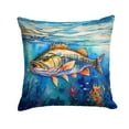thumbnail image 1 of Striped Bass Throw Pillow 14 in x 14 in, 1 of 2
