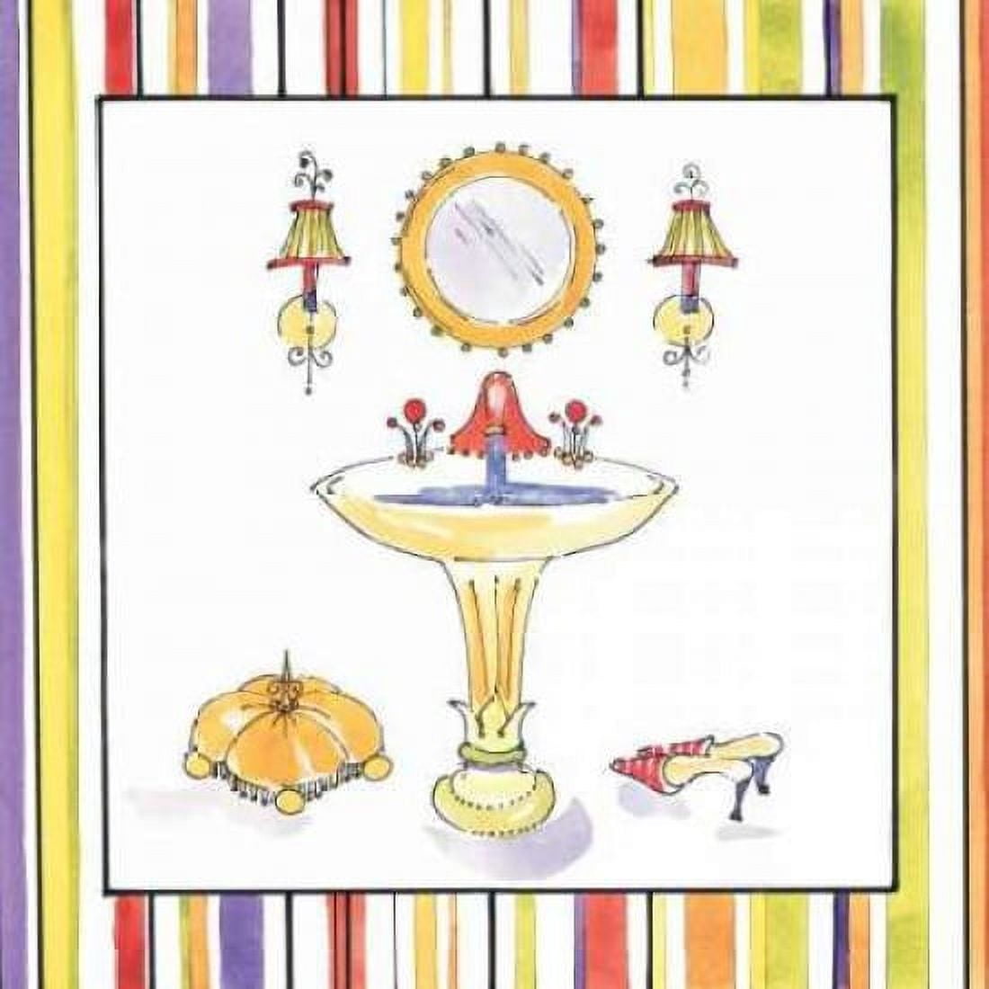 Striped Bath II Canvas Art - Liz Jardine (24 x 24)