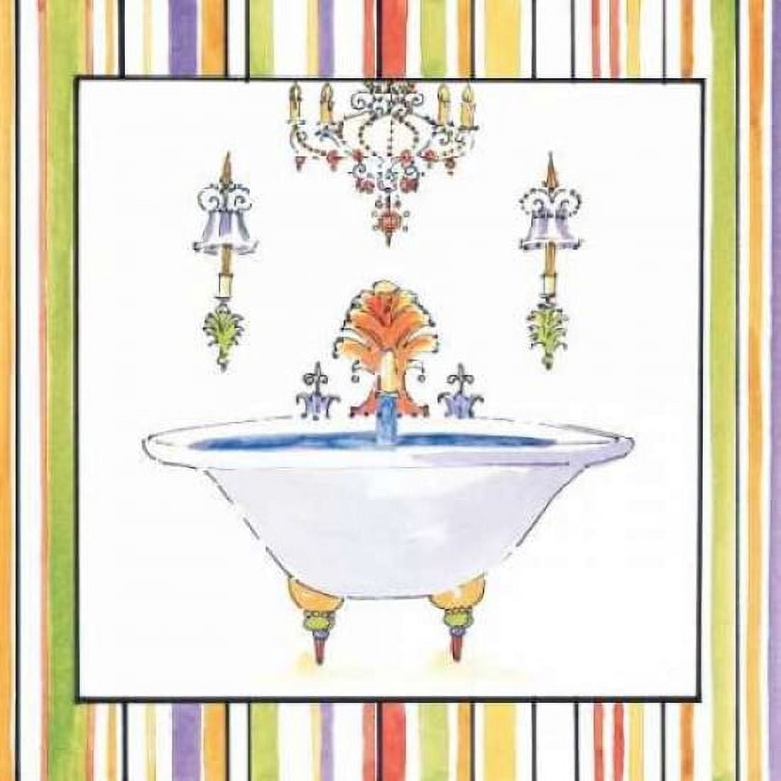 Striped Bath III Canvas Art - Liz Jardine (24 x 24)