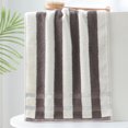 thumbnail image 1 of Striped Bath Towel 29x13 in | Soft Thick Cotton | Highly Absorbent Quick Dry | Versatile for Bathroom, Gym, Spa, Pool | Gray, Pink, Coffee | Durable, Luxurious Feel, 1 of 6