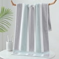 thumbnail image 1 of Striped Bath Towel, Quick-Drying Home Bath Sheet, Highly Absorbent and Plush Texture, for Shower and Poolside, Adults and Guests, 1 of 6