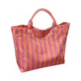 thumbnail image 1 of Striped Beach Tote Bag, Large Capacity Waterproof Striped Shoulder Handbag, Lightweight Reusable Grocery Shopping Bag, Casual Multicolor Stripe Carry Bag for Travel Pool Picnic Daily Outdoor Use, 1 of 7