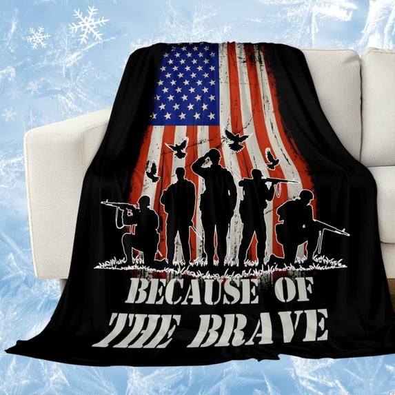 Striped Black Cooling Blanket,Lightweight Breathable Summer Throw Blanket with Double Sided Cold Effect,Independence Day American Flag Red Blue Picnic Blankets Bed Sheet for Hot Sleepers 40"x60"
