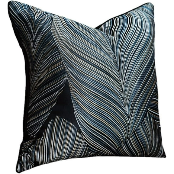 Striped Black Sofa Cushion Decorative Nordic Pillow for Chair Bed (without core,45x45cm)