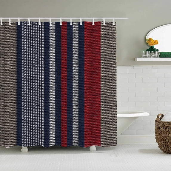 Striped Bohemia Ins Wind Bathroom Curtain Hanging Curtain Digital Printing