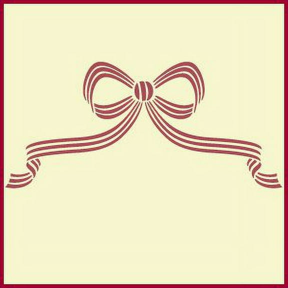 Striped Bow Stencil - DIY Custom Wedding Romance Romantic Cupid Love Lovebird Decorations Template Reusable Laser Cut Mylar Template for Painting Home Decor Crafts - The Artful Stencil