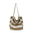 thumbnail image 1 of CHUMUD Striped Canvas Tote Handbag for Women Vertical Stripe Large Capacity Shoulder Bag for Shopping Travel, 1 of 9