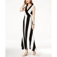 thumbnail image 1 of Striped Cap Sleeve Maxi Dress Black White Stripe XS, 1 of 1