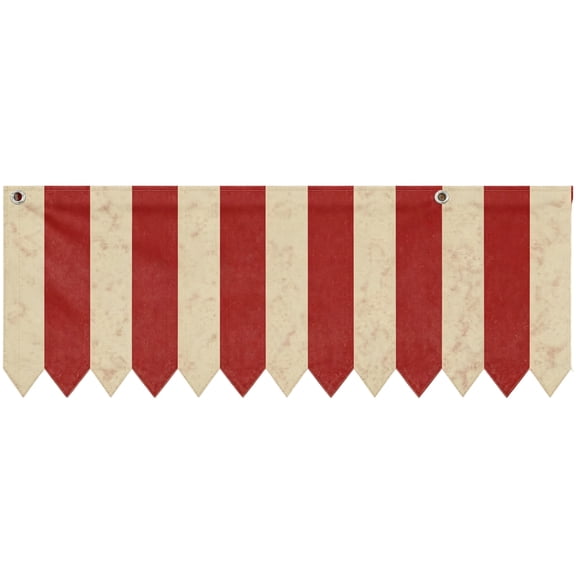 Striped Carnival Theme Party Banner for Circus Celebration Hanging Decor for Haunted House Carnival Tent Canopy Bunting for Halloween Festive Events Yard Porch Wall Decor