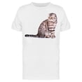 thumbnail image 1 of Striped Cat Looking At His Side T-Shirt Men -Image by Shutterstock Men T-Shirt, Male x-Large, 1 of 2