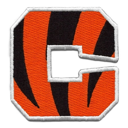 Striped Cincinnati C Logo Patch Football Team Parody Embroidered Iron On